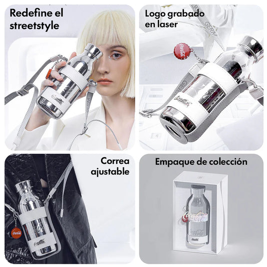 Tomatodo térmico Coca-Cola 430ml con acabado espejo ideal para bebidas frías y calientes