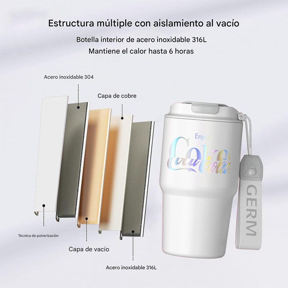 Vaso mug GERM x Coca-Cola 590ml / 20 Oz Blanco aurora