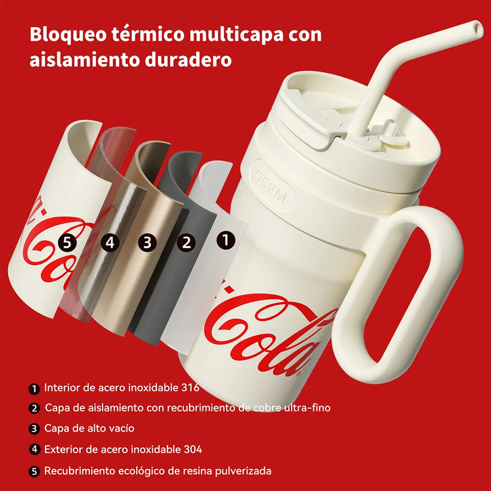 Vaso Térmico Hidrato | Germ x Coca-Cola | 750ml/25 Oz - 1100 ml/32 Oz