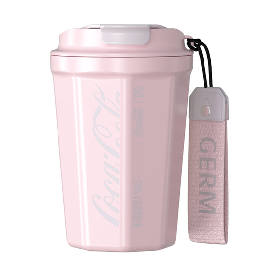 Mug Térmico Diamond Coca-Cola 390ml color rosado, edición oficial Germ