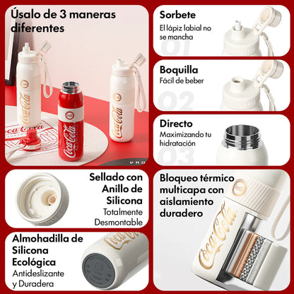 Tomatodo térmico Coca-Cola 580ml con diseño deportivo para bebidas frías y calientes