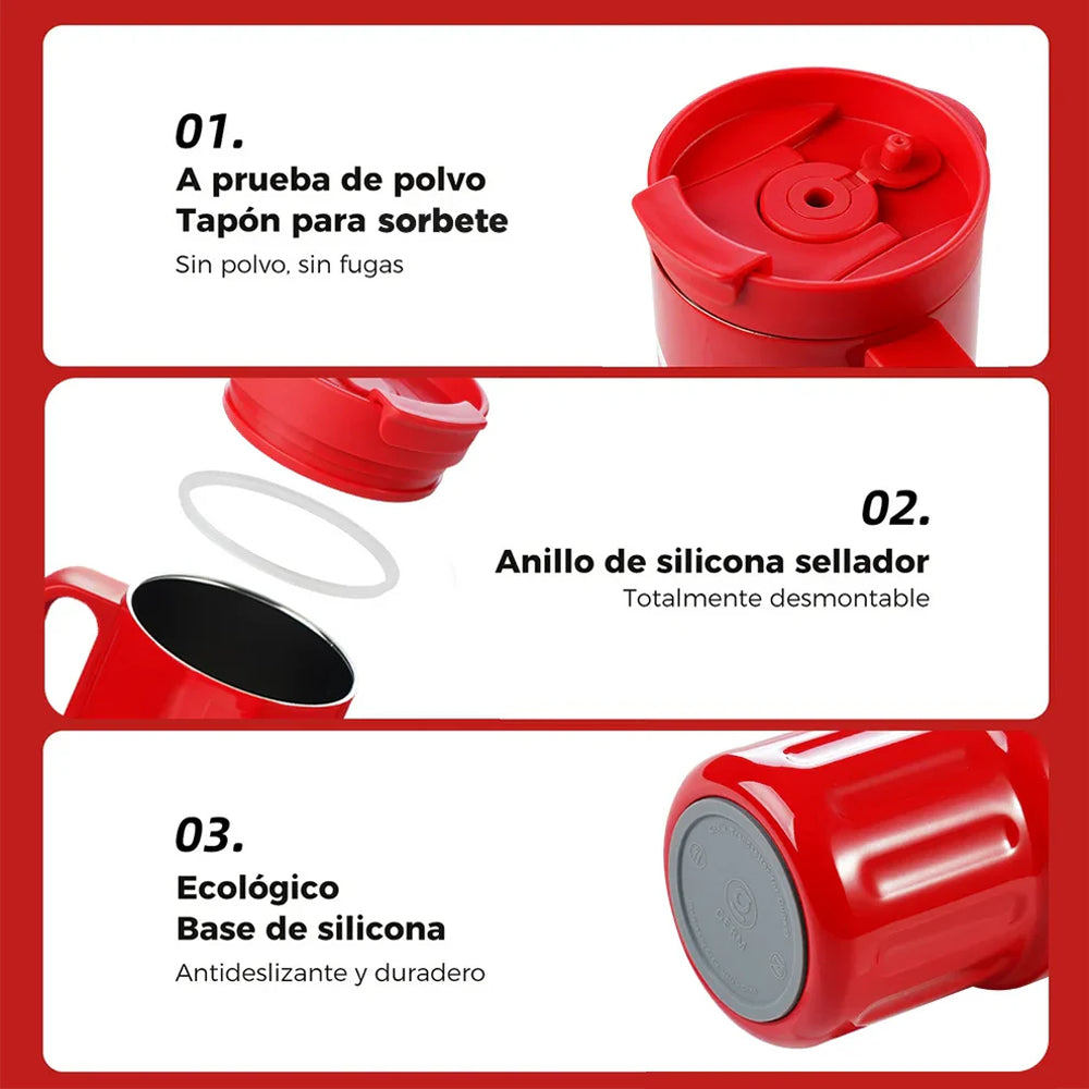 Tomatodo térmico para gym Coca-Cola 1200ml con pajita y agarre ergonómico
