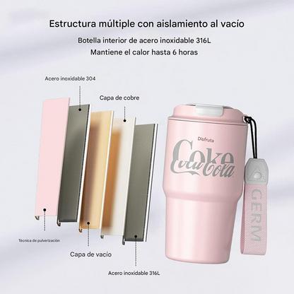 Vaso mug GERM x Coca-Cola 590ml /20 Oz Rosa coral
