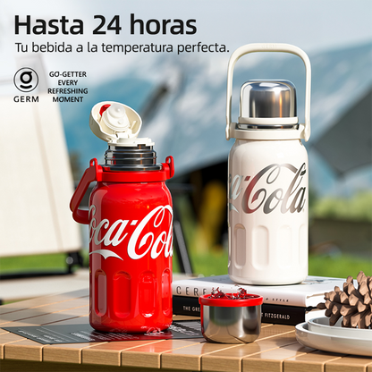 Termo Deportivo Coca-Cola x Germ 800 ml | Rosa | con Tapa Taza