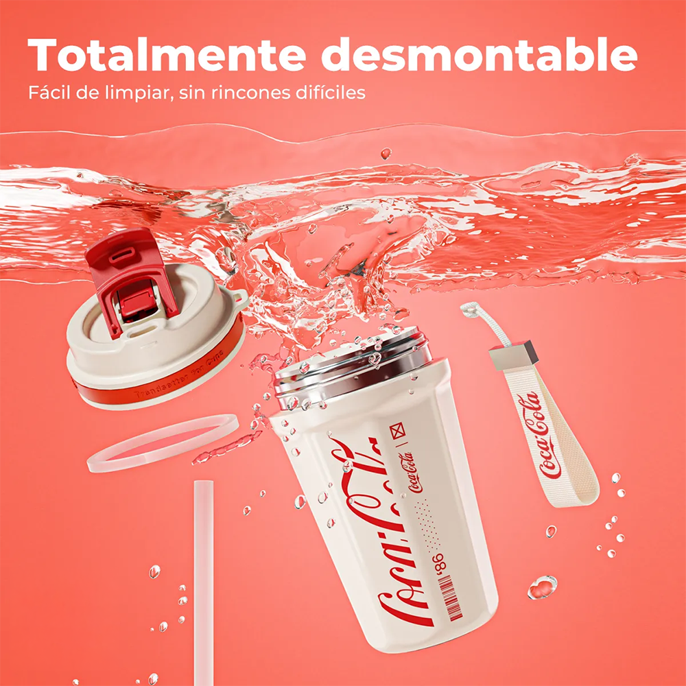 Vaso mug térmico Coca-Cola ideal para bebidas frías y refrescos 550ml