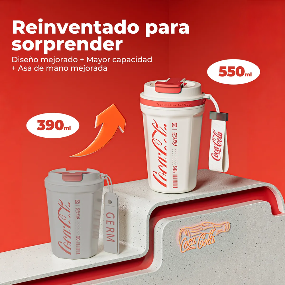 Mug térmico Coca-Cola Octagon Pro 18.6oz fabricado en acero resistente y duradero