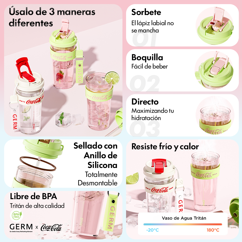 Vaso Tritán Shining  deportivo Coca-Cola |  520ml / 17oz